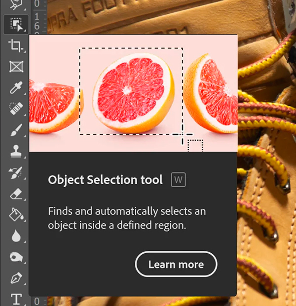 object selection tool short description